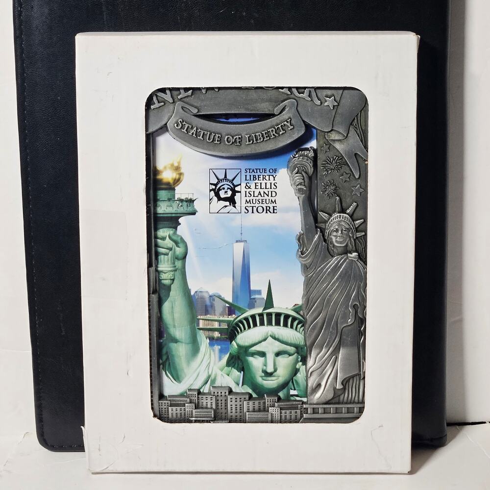 Statue of Liberty & Ellis Island Museum Store Metal 4x6 NYC Picture Frame